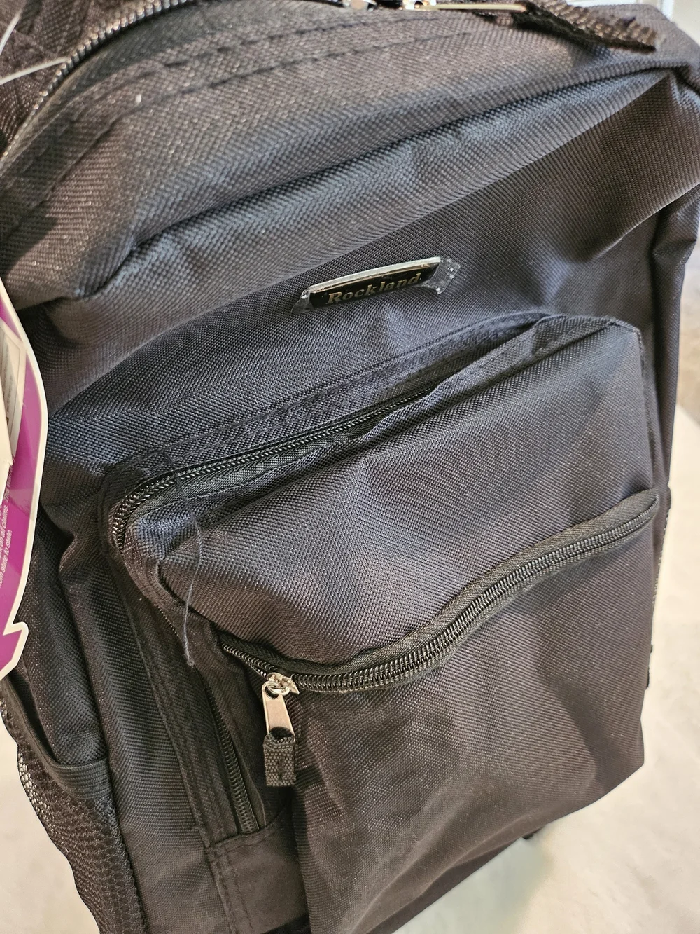 Rockland – 17” Black Rolling Backpack/Duffle Bag